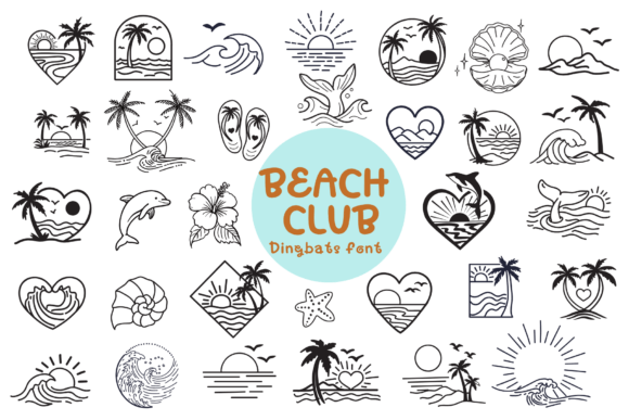 Beach Club Doodle Font
