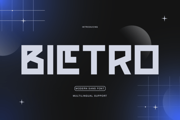 Bietro – Futuristic Display Font