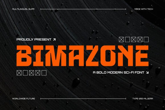 Bimazone: Bold Sci-Fi Font for Digital Campaigns