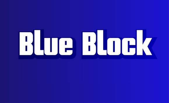 Blue Block Font for Creative Projects