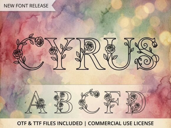 Cyrus Font: Elegant, Botanical, and Bold