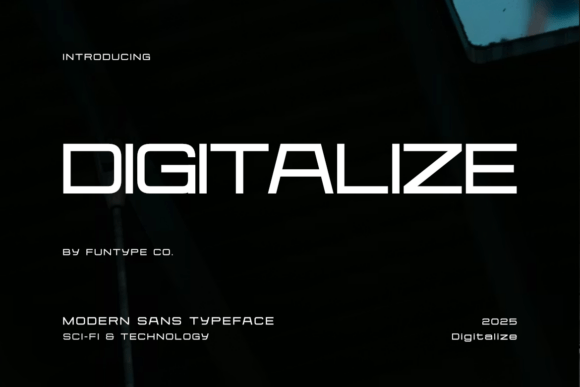 Digitalize Font: Futuristic Typography