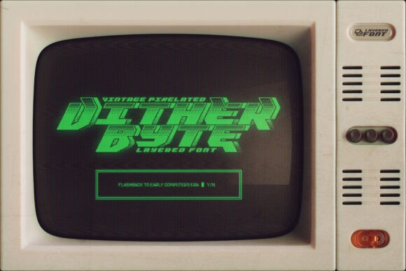 Dither Byte Font for Creative Projects
