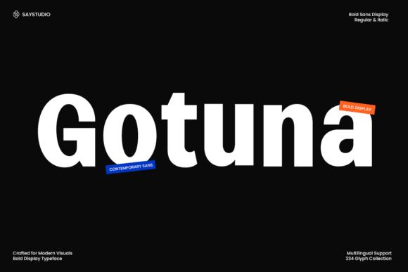 Gotuna: A Bold Sans Serif for Modern Campaigns