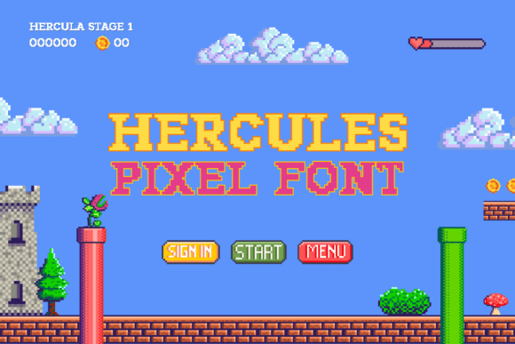 Hercules Pixel Font for Creative Campaigns