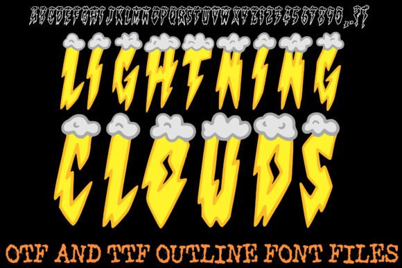 Lightning Clouds Font for Bold Web Design