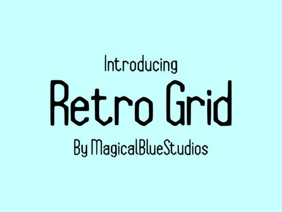 Retro Grid Font for Web Design