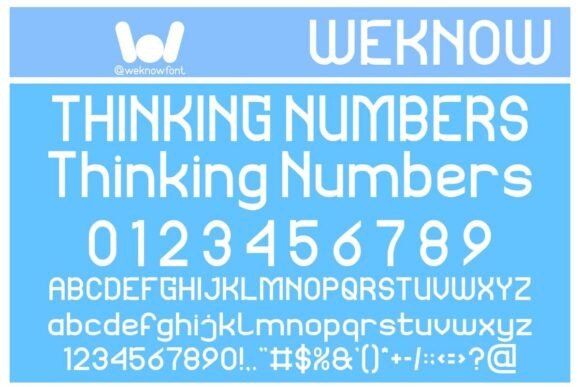Thinking Numbers Font for Web Design